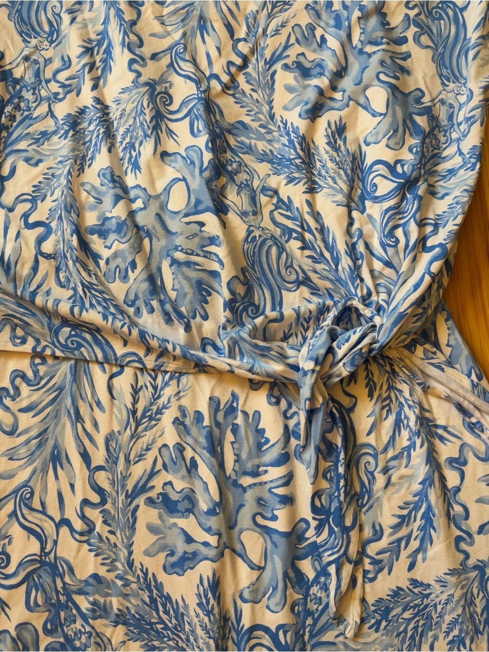 Lilly Pulitzer Inka Resort White Aqua Lounge Dress - Picture 4 of 12